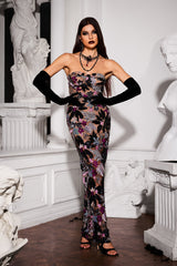 Floral Sequins Maxi Dress