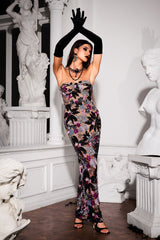 Floral Sequins Maxi Dress