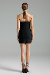 Satin Bowknow Bandage Mini Dress