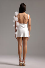 Sleeveless Backless Flowers Mini Dress