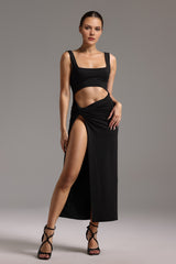 Cut Out Slit Dress