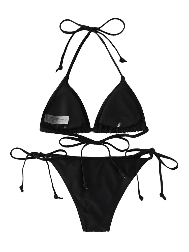 Fashion Swimsuit Bikinis Set Triangle Swimwear Stringwear Thong One Piece Biquini