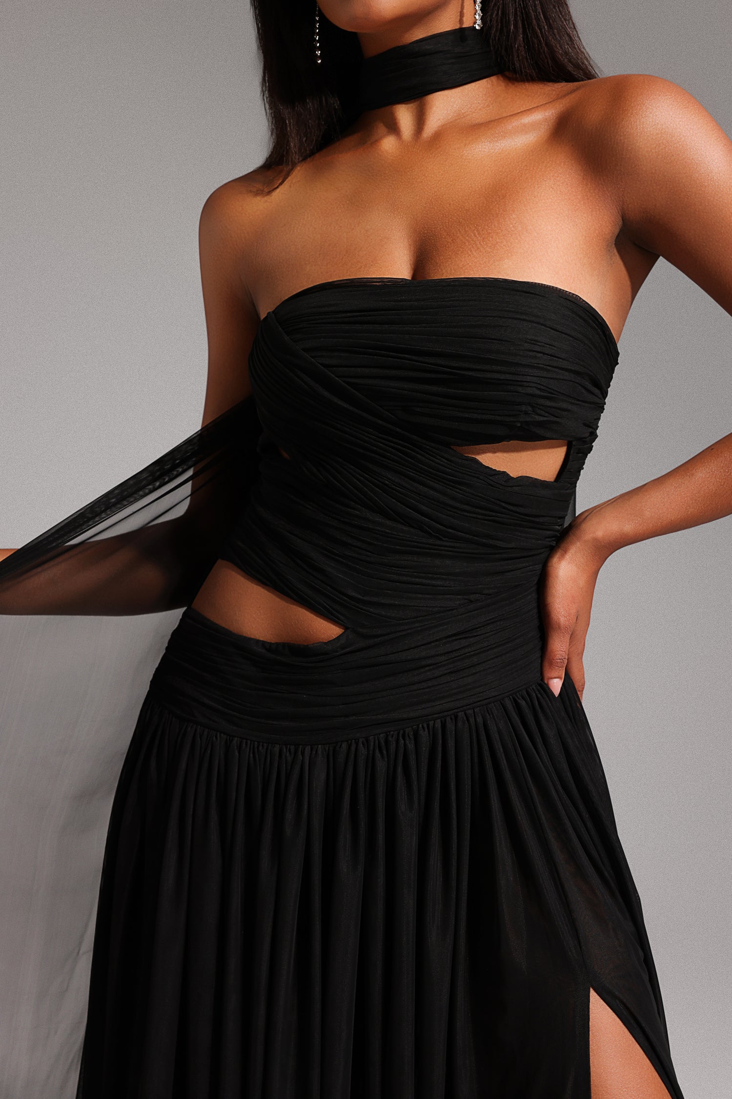 Sleeveless Hollow Out Maxi Dress