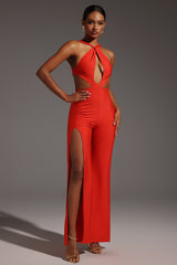 Sleeveless Hollow Out Maxi Jumpsuit