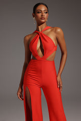 Sleeveless Hollow Out Maxi Jumpsuit