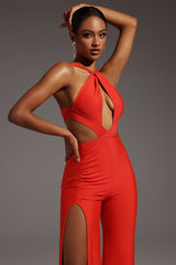 Sleeveless Hollow Out Maxi Jumpsuit