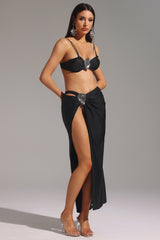 Sleeveless Slit Maxi Swimsuit