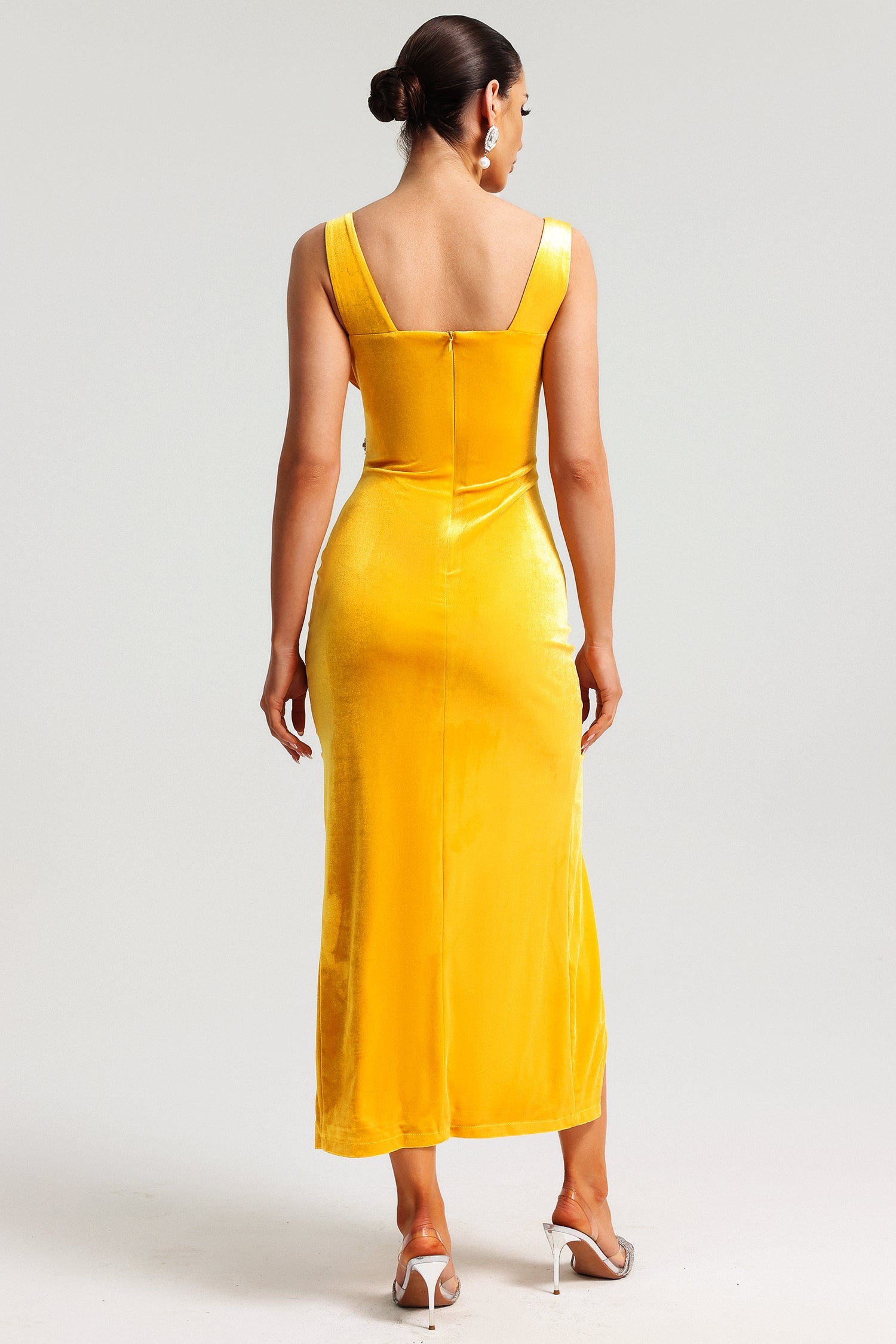 Diamante Slit Midi Dress