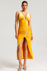 Diamante Slit Midi Dress