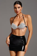 Halter Diamond Tassel Mini Two-Piece Set