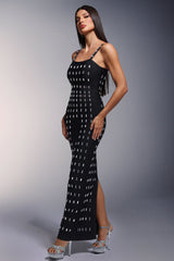 Hollow Diamond Bandage  Maxi Dress