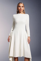 Long Sleeves  Midi Dress