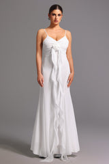 Robe longue sans manches à décolleté plongeant et imprimé floral