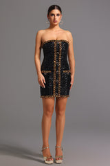 Strapless Sequins Mini Dress