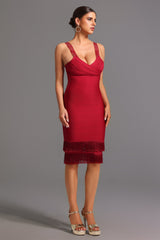 Sleeveless Tassel Bandage Mini Dress