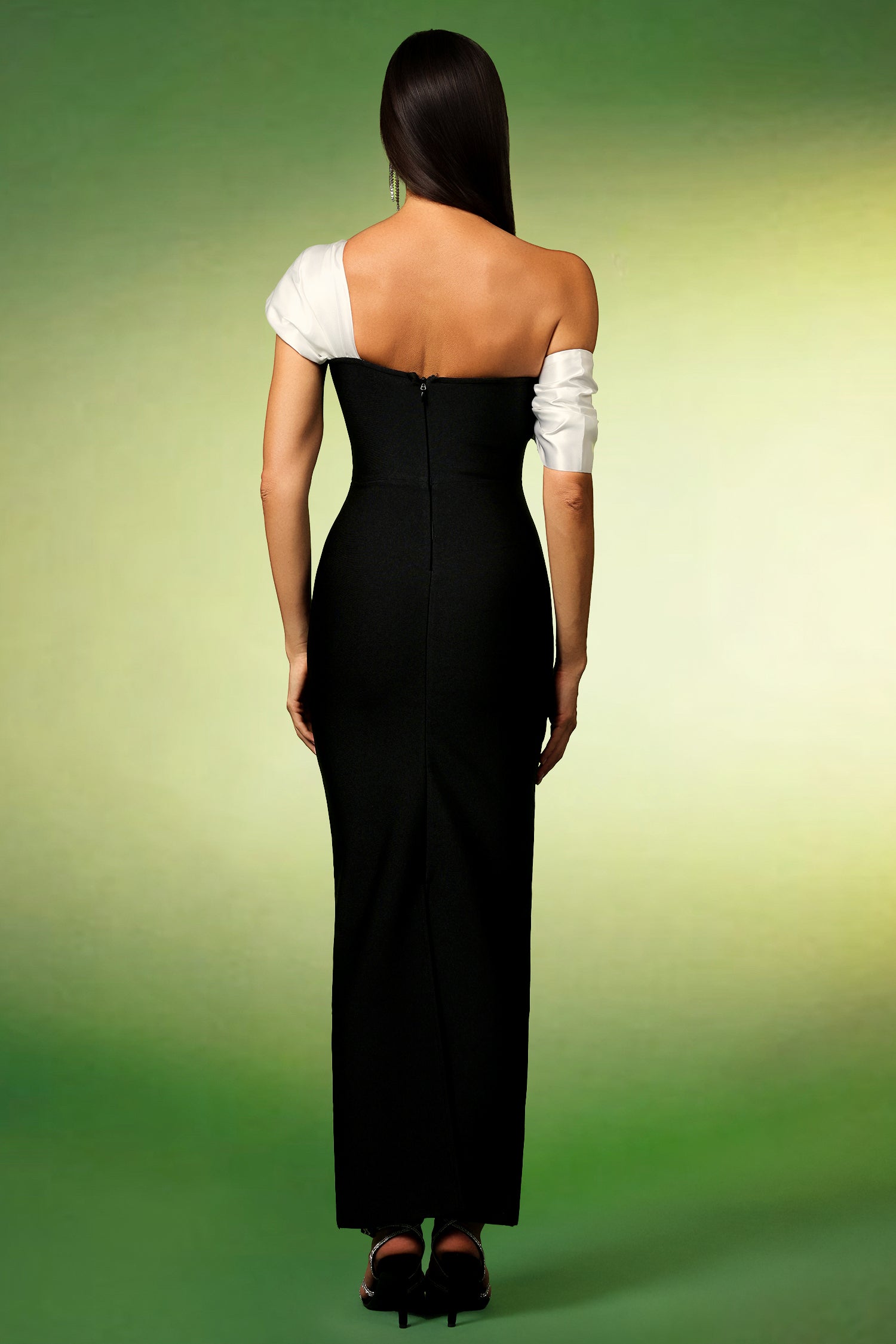 Off The Shoulder Sleeveless Diamond Bandage Midi Dress