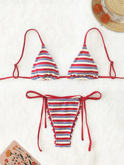 Fashion Stripe Micro Bikini Set Two Piece Swimwear Two Piece Swimsuit
