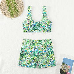 Floral Bikini Set Push-Up Square Cut Pure Desire Aesthetic Swimwearwear