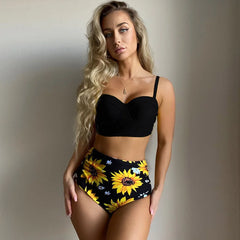 Molded Cup Bikini Set Tummy Control Two Piece Swimwear