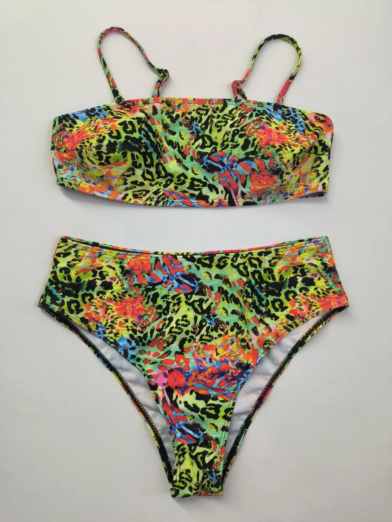 Printed Haltered Two Piece Bikini Set Floral Swimsuit Swimsuit