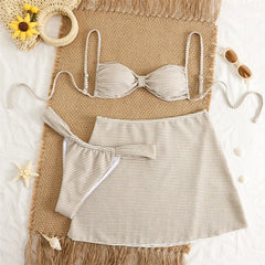 3 Piece Bikini Set Two Piece Swimsuit with Cover Up Tummy Control Swimwear