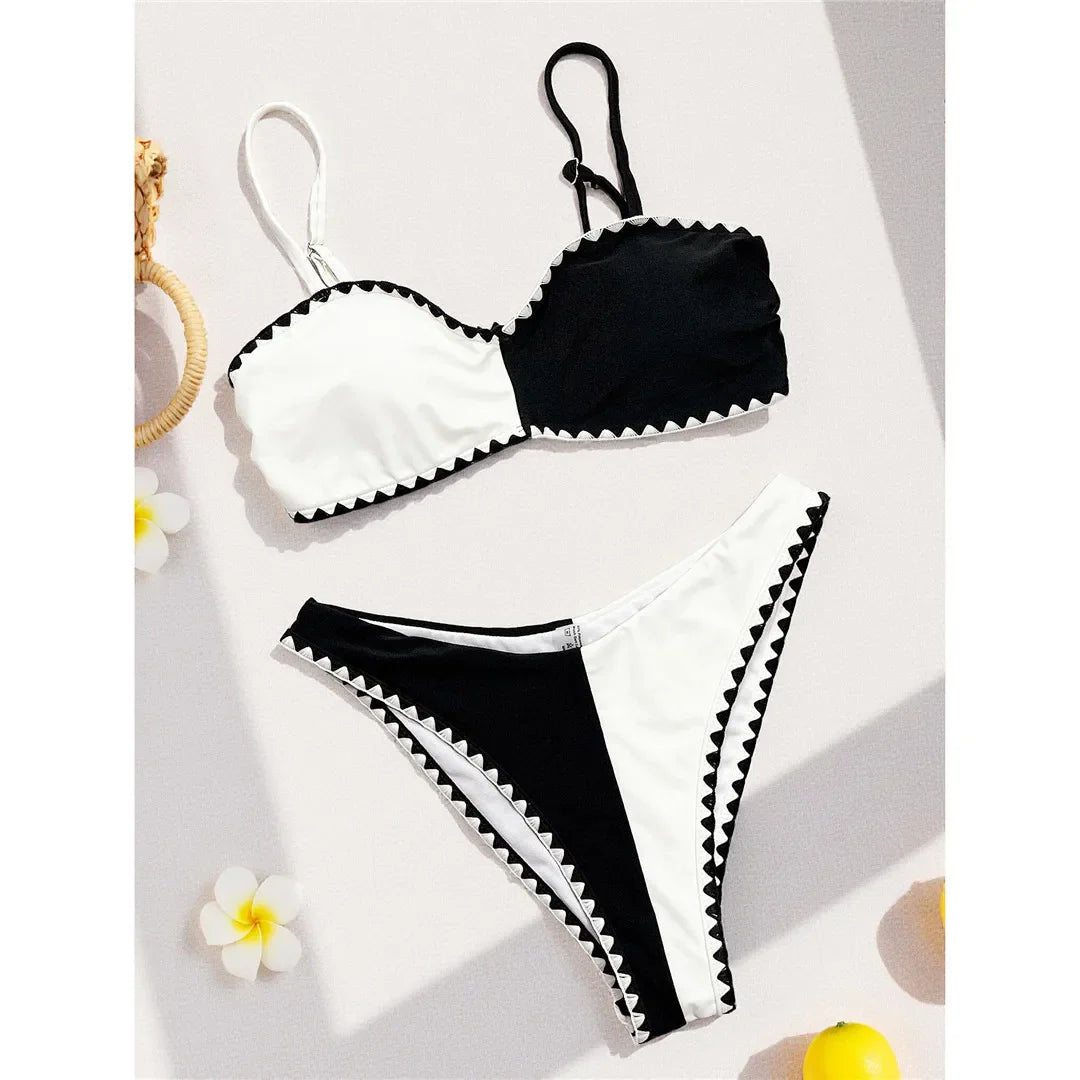 Splicing Bikini Two-pieces Bikini Set