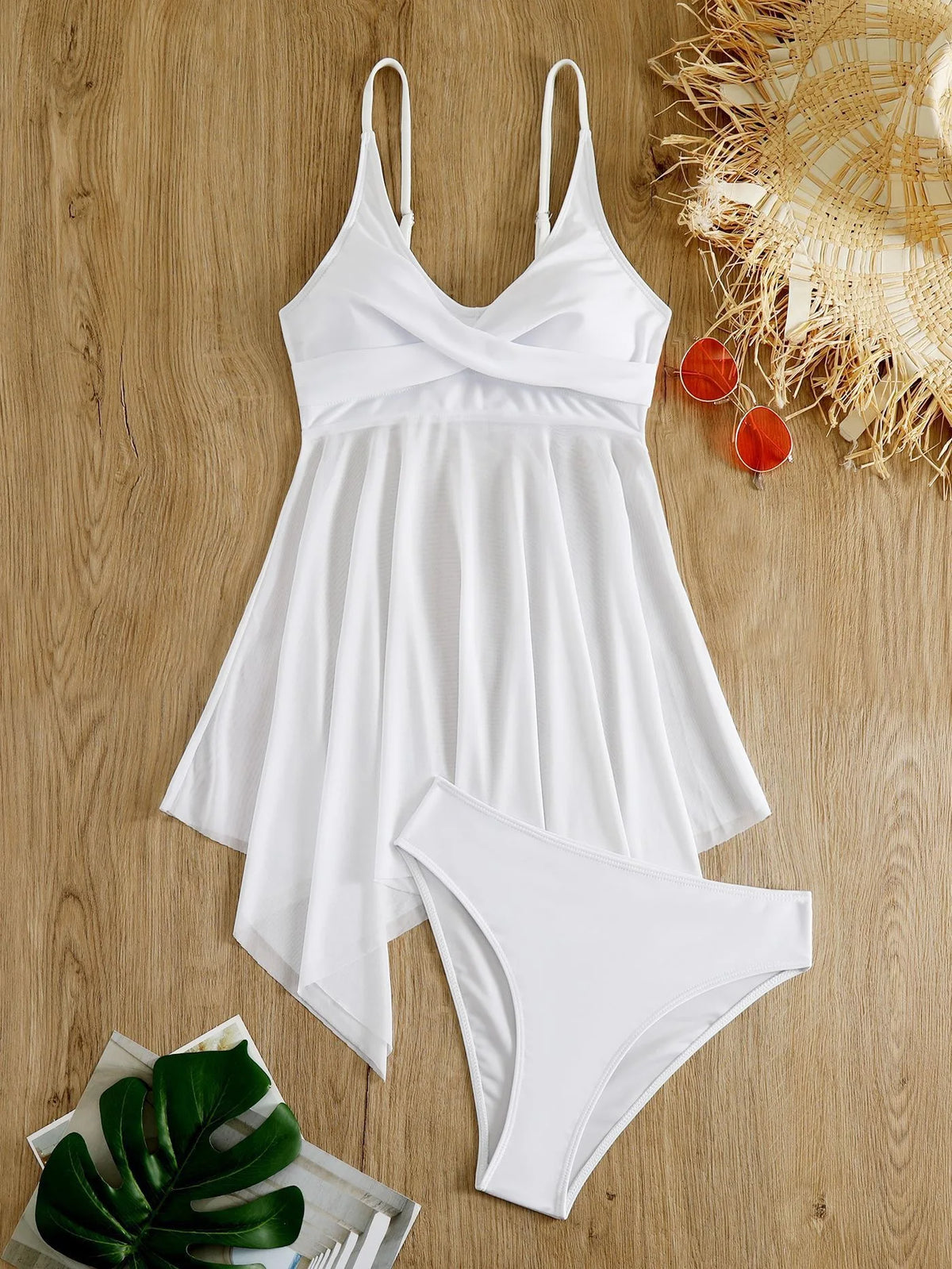 Mesh Two Piece Swimsuit Bikini Set See Through Mini Night Panties Swimsuit