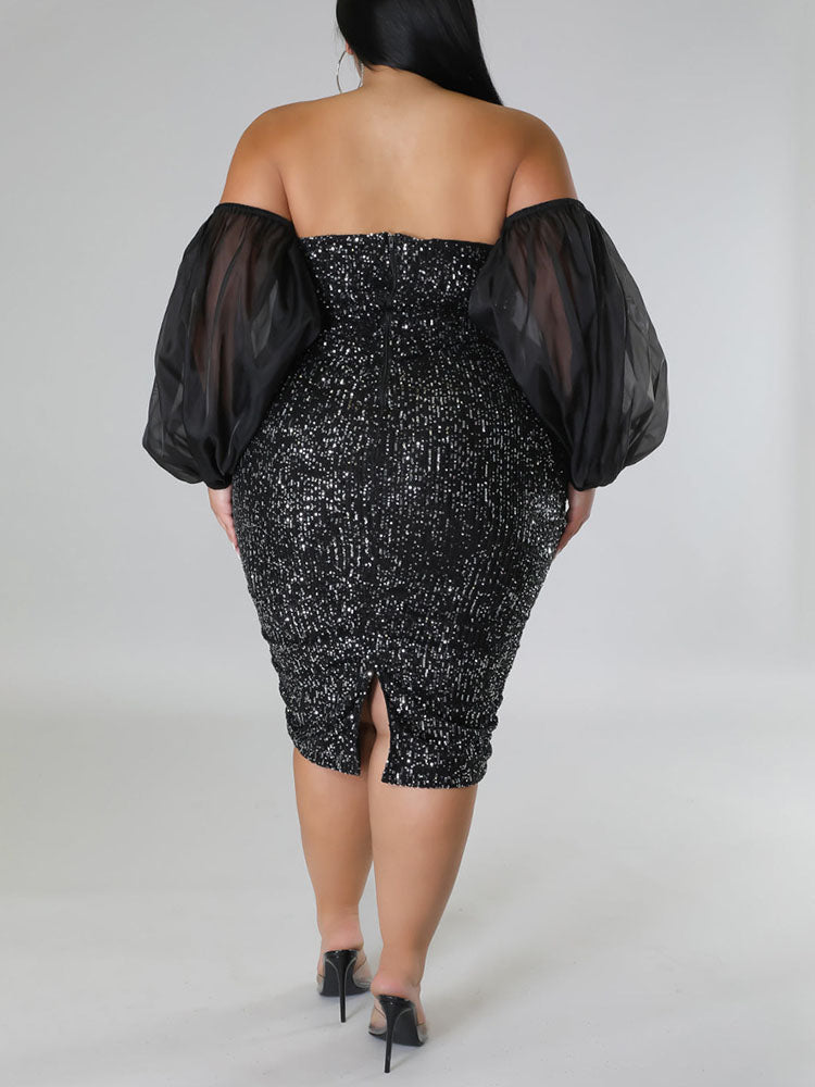 Sequin Tube Midi Holiday Dresses