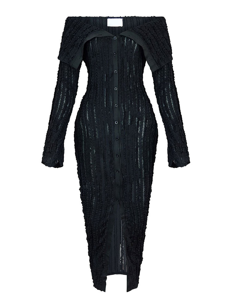 Off Shoulder Mesh Dresses