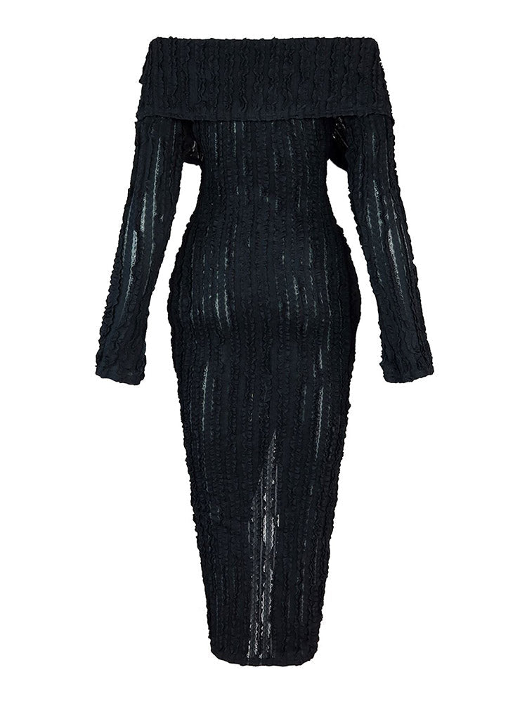 Off Shoulder Mesh Dresses
