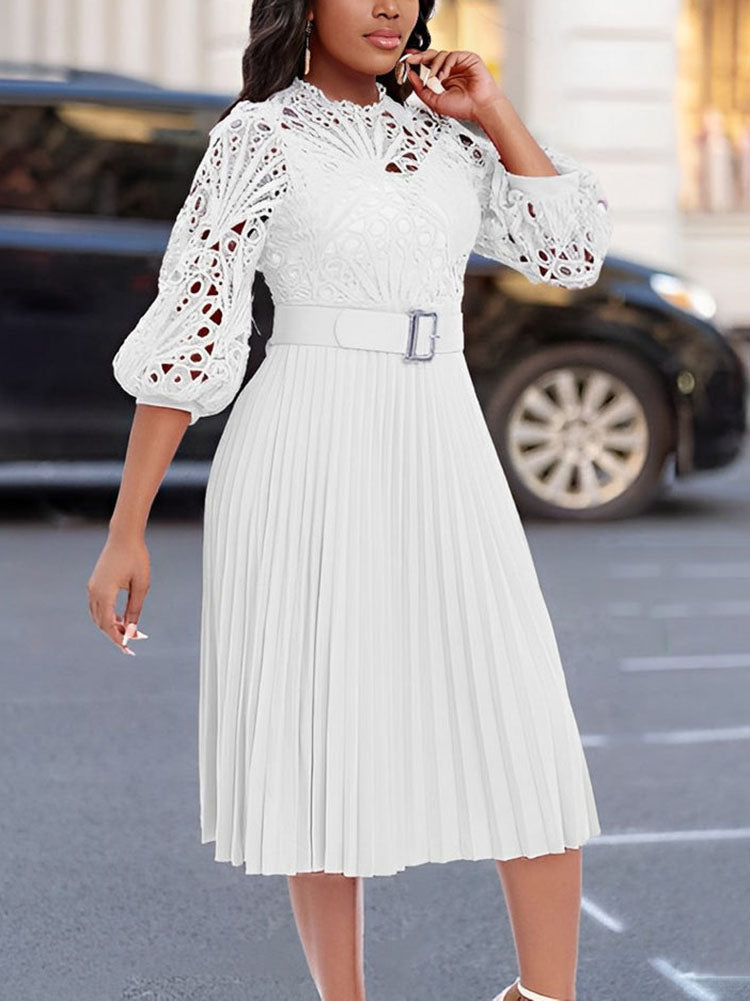 Lace Pleated Dresses