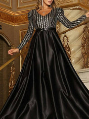 Elegant Sequined Satin Dresses
