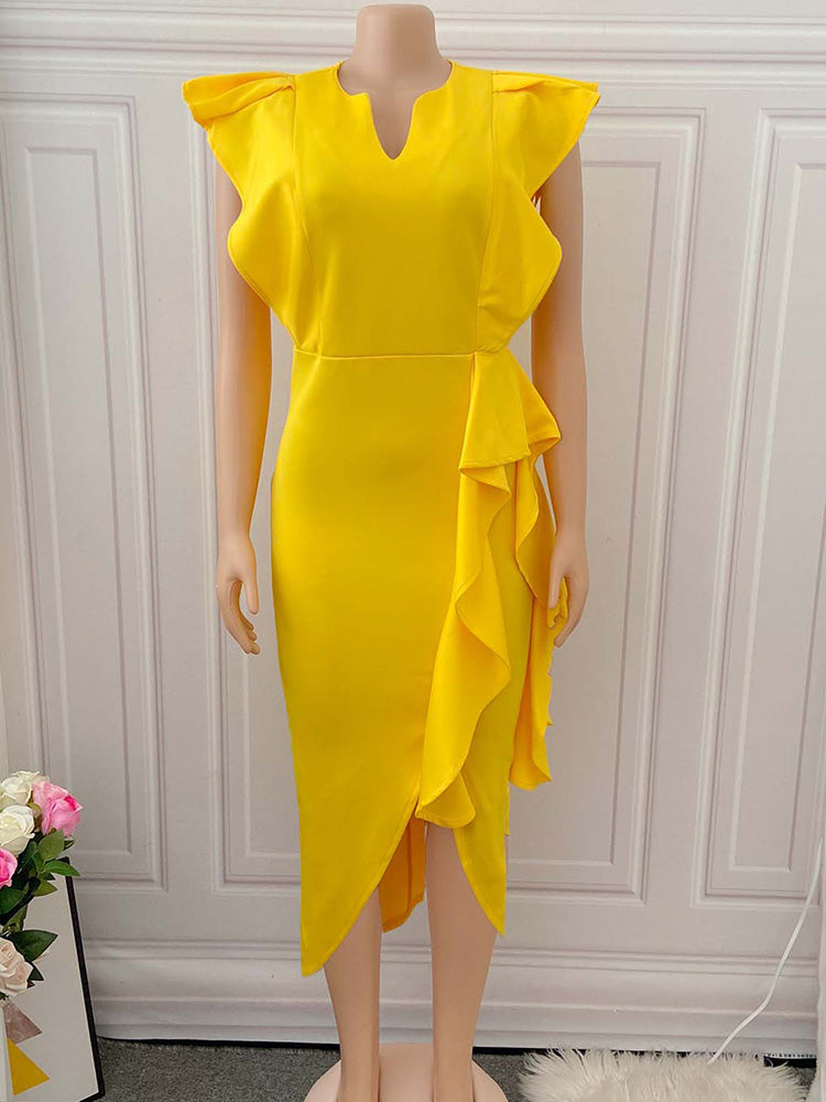 Asymmetrical Solid Evening Dresses