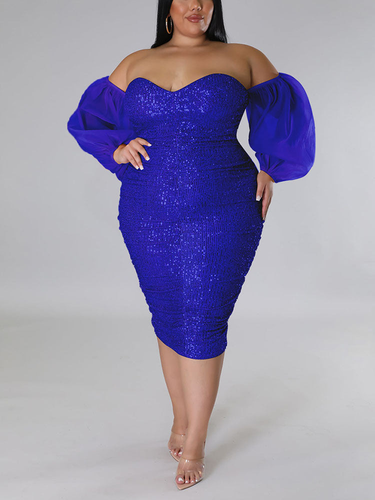 Sequin Tube Midi Holiday Dresses
