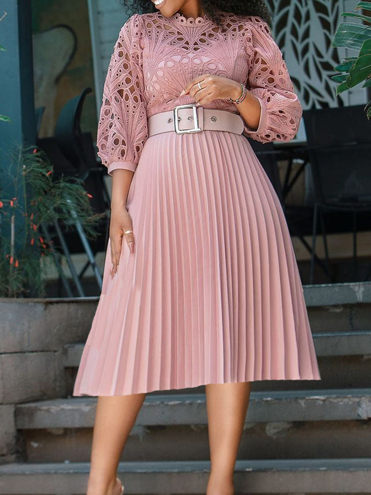 Lace Pleated Dresses