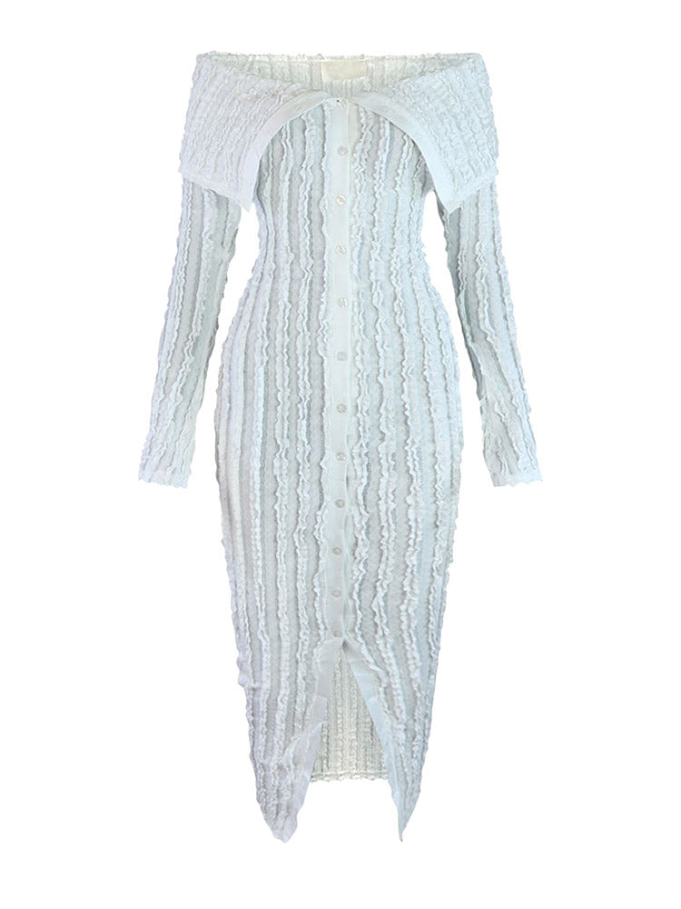 Off Shoulder Mesh Dresses