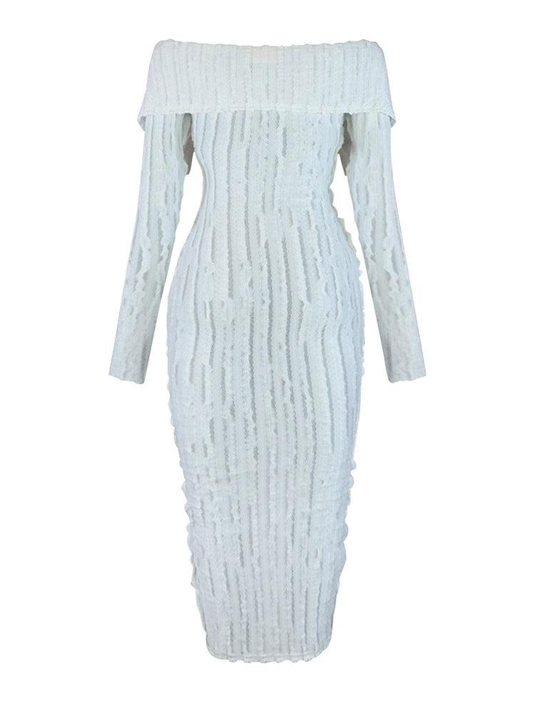 Off Shoulder Mesh Dresses