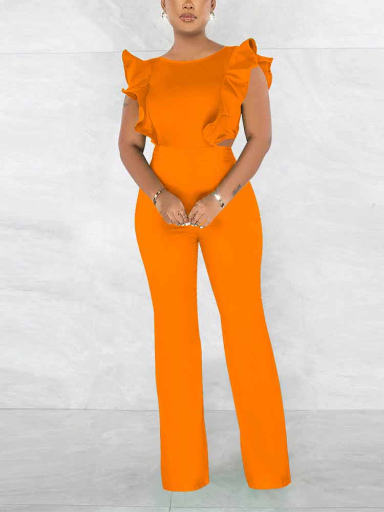 Ruffle Detail Jumpsuits