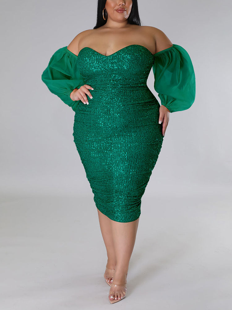 Sequin Tube Midi Holiday Dresses