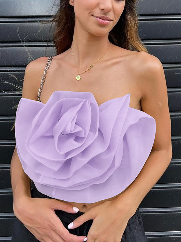 Floral Tube Crop Tops