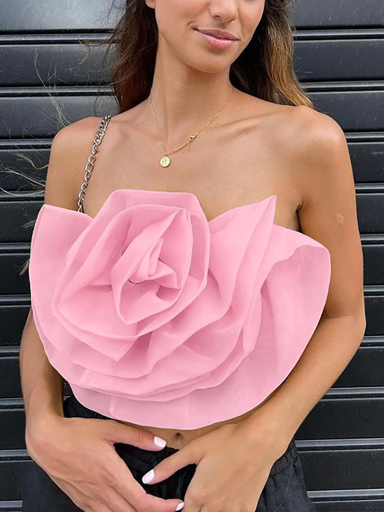 Floral Tube Crop Tops