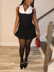 Shirt Collar Bodycon Mini Dresses