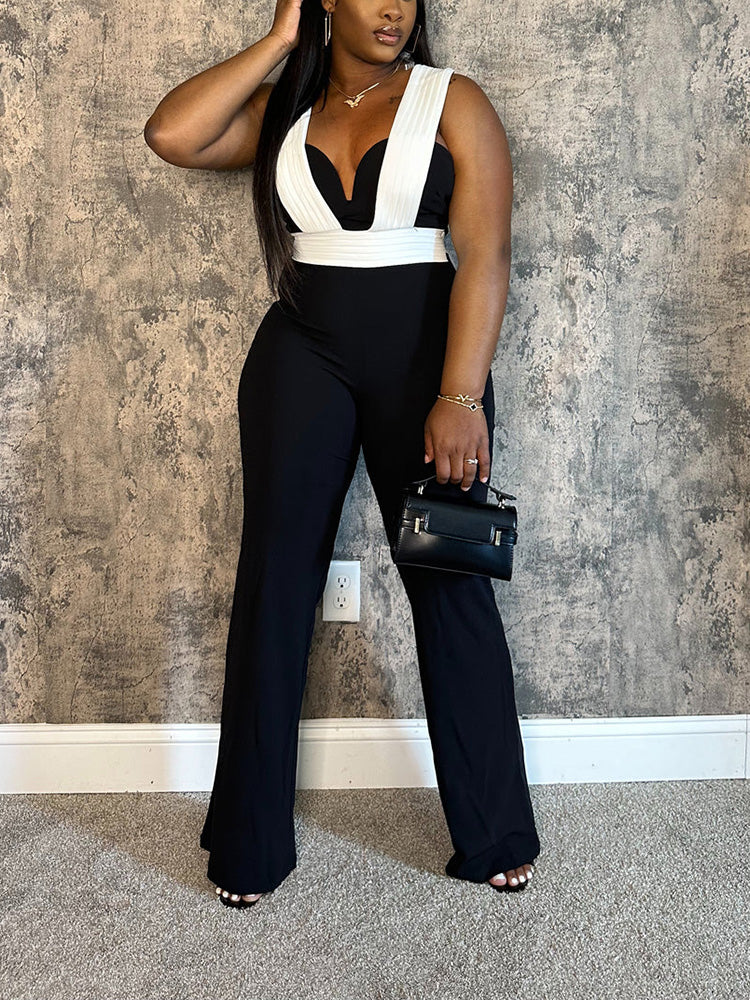 Strap Sweetheart Neck Jumpsuits