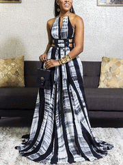 Halter Tie Dye Maxi Dresses