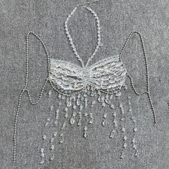 Débardeur à chaîne de cristal glamour et éthéré