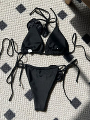 9 Colors 3D Flowers Halter Strappy Bikini Two-pieces Bikini Set