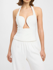 Haut coupé et pantalon évasé