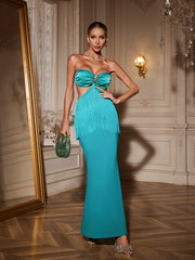 Robe bandage bustier ajourée 
