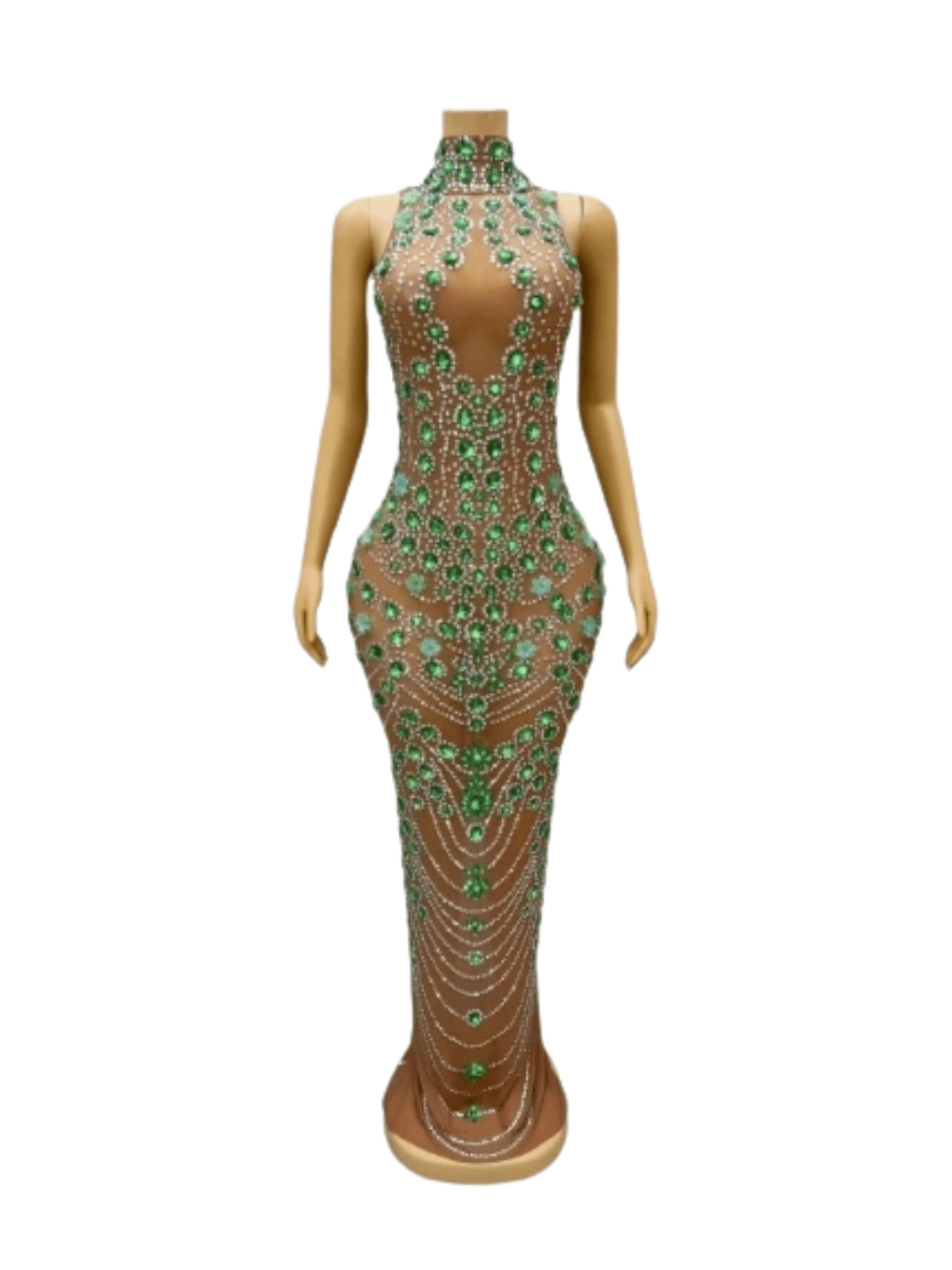 Robe maxi ornée de strass 
