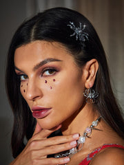 Barrettes araignée en cristal